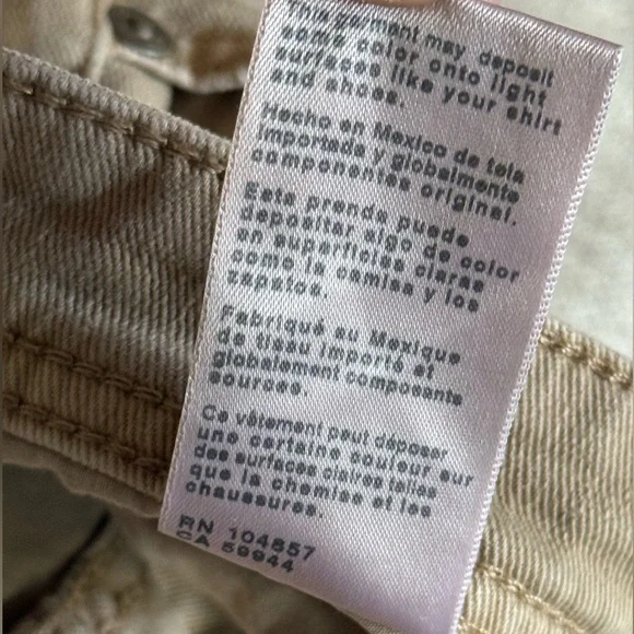 AG Everett Slim Straight Khaki/Beige Jeans 30x33 NWT - Picture 10 of 10